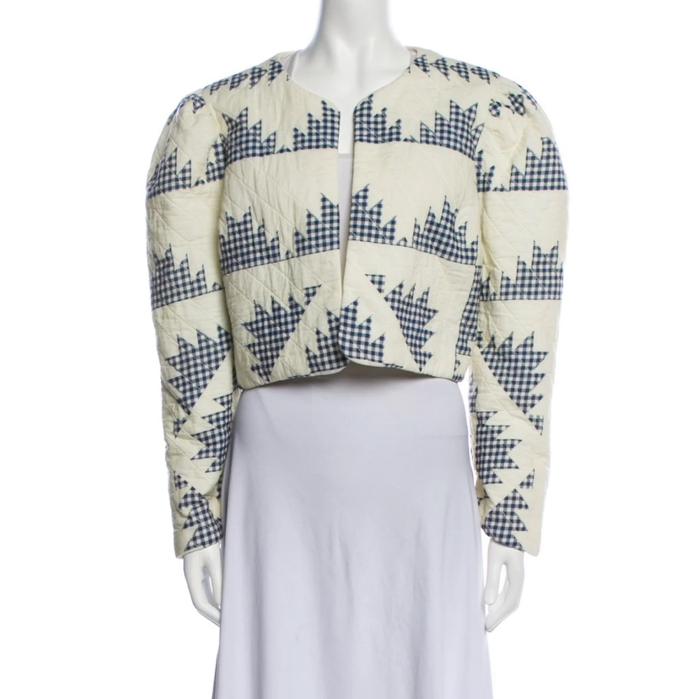 Brand New Plaid Print Evening Jacket